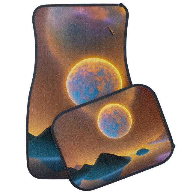 Moon landscape art   car floor mat (Set)