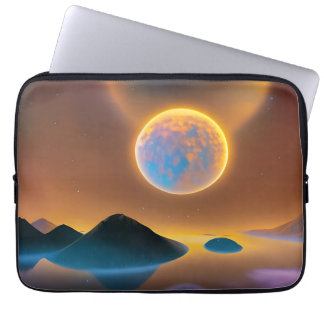 Moon landscape art laptop sleeve