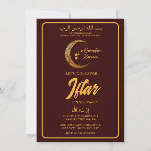 MOON LANTERN RAMADAN KAREEM IFTAR DINNER PARTY INVITATION