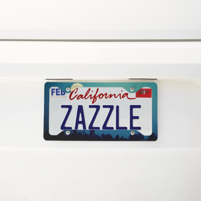 Moon License Plate Frame (On Car)