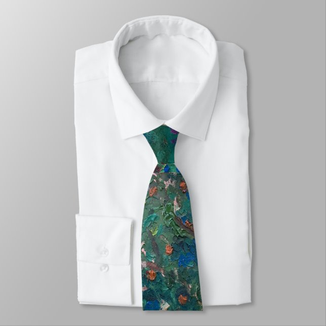 Moon Light Chicken - find me to the moon- Neck Tie (Tied)