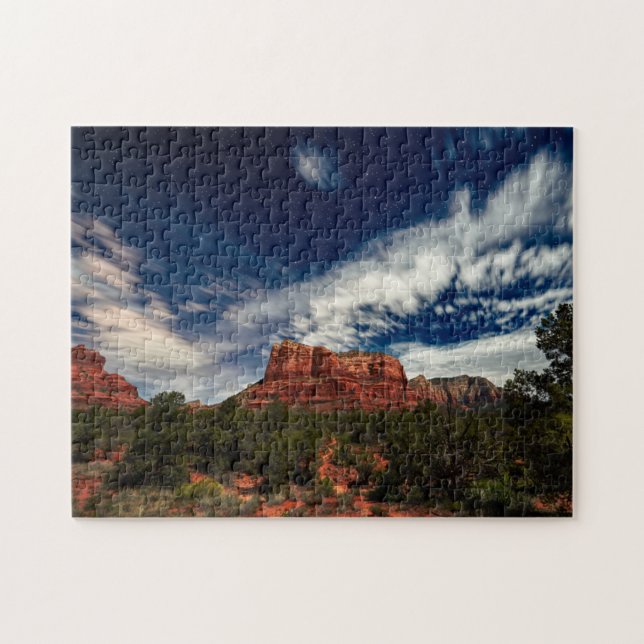 Moon Light over Sedona, Arizona Jigsaw Puzzle (Horizontal)