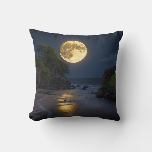 moon light  throw pillow