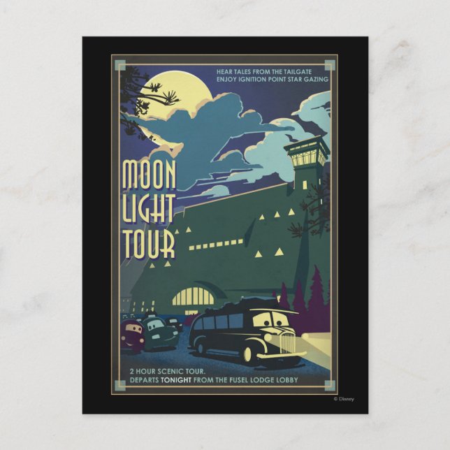 Moon Light Tour Illustration Postcard (Front)