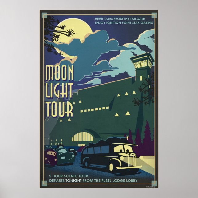Moon Light Tour Illustration Poster (Front)