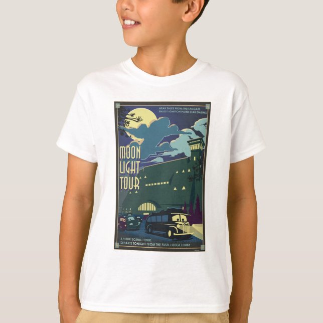 Moon Light Tour Illustration T-Shirt (Front)