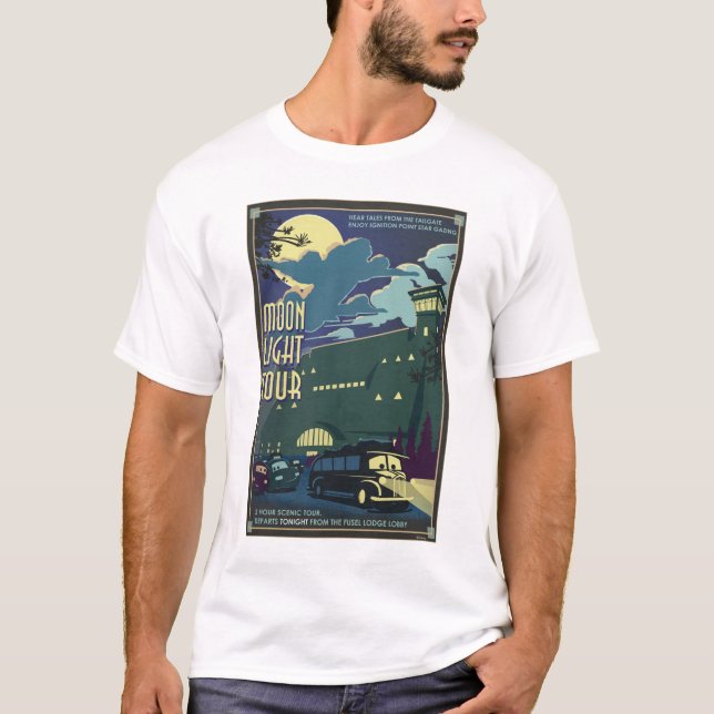 Moon Light Tour Illustration T-Shirt (Front)