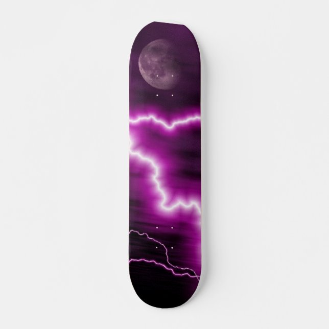 Moon&Lighting Skateboard Deck (Front)