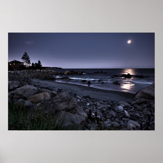 Moon Lit White Point Beach fine art print (Front)