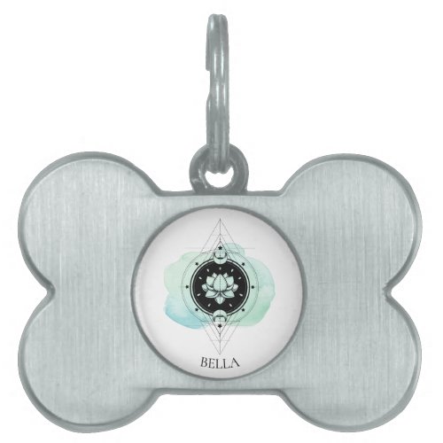  Moon Lotus Stars Path to Nirvana Pet ID Tag