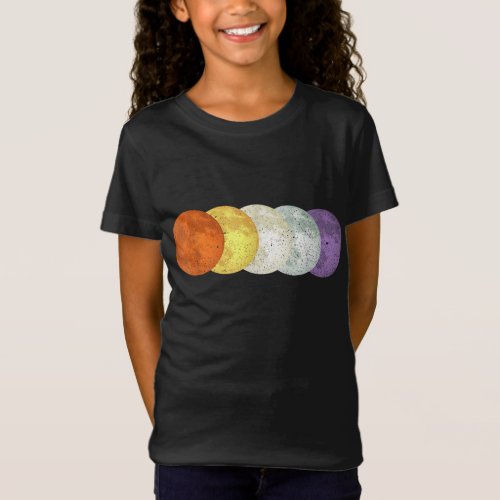 Moon Lunar Space Lover Solar System T_Shirt