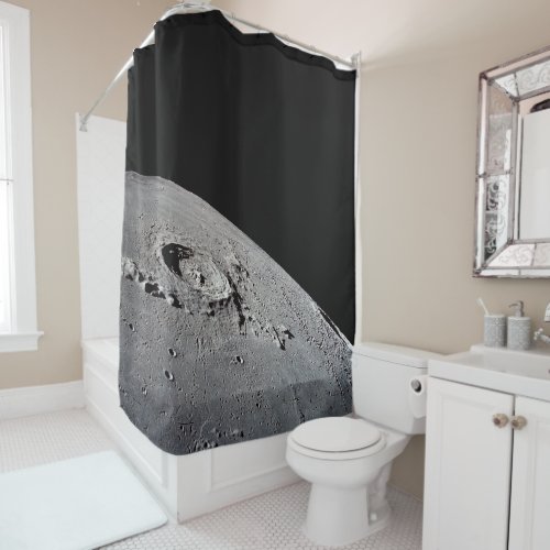 Moon Lunar Surface Shower Curtain