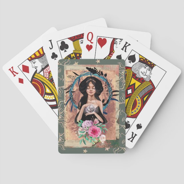 Moon Magic Goddess  Poker Cards (Back)