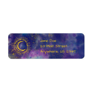 "Moon" Mailing Address Labels (Gold-Etc)