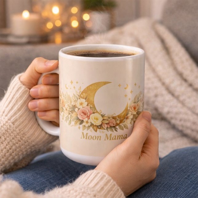 Moon Mama Personalised Celestial Mug 15oz (Creator Uploaded)