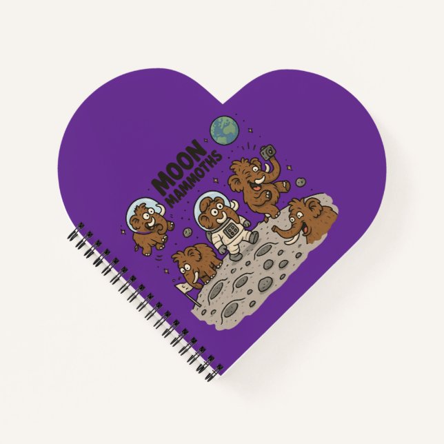 MOON MAMMOTHS funny Notebook (Front)