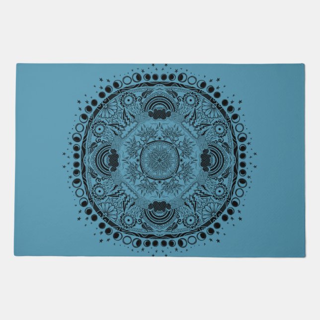 Moon Mandala MoonChild Yoga Doormat (Front)
