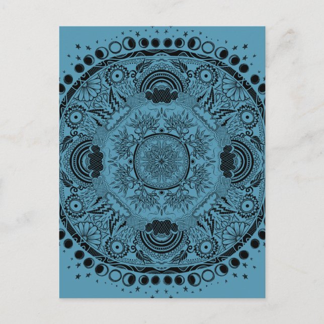 Moon Mandala MoonChild Yoga Postcard (Front)