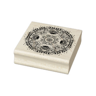 Moon Mandala MoonChild Yoga Rubber Stamp