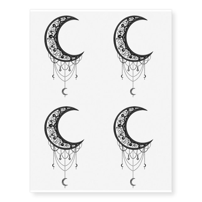 Moon Mandala Temporary Tattoos (Front)