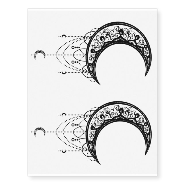 Moon Mandala Temporary Tattoos (Front)