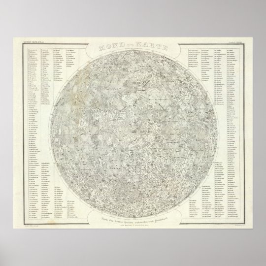 Moon Map Poster | Zazzle.com