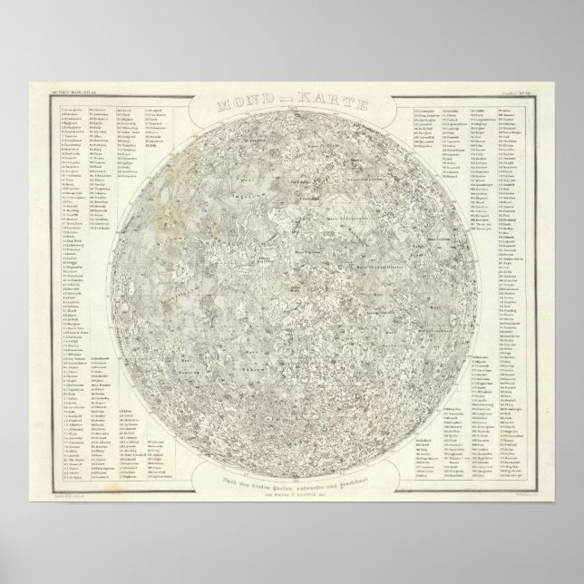 Moon Map Poster (Front)