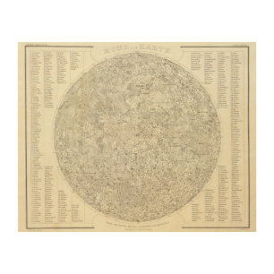 Moon Map Wood Wall Decor