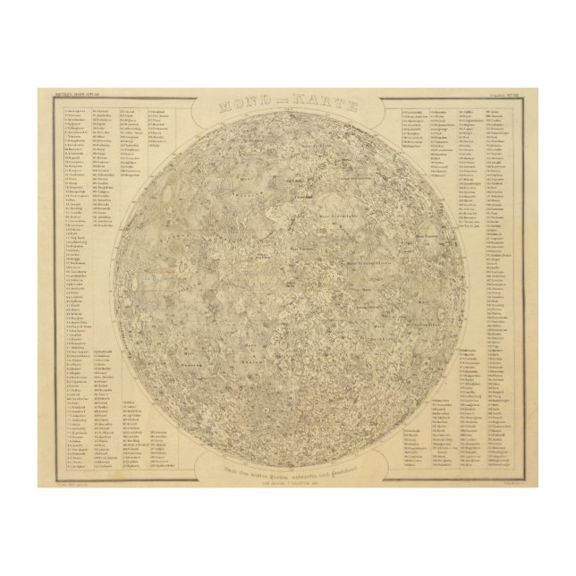 Moon Map Wood Wall Decor (Front)