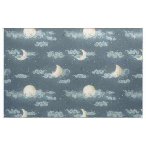 Moon (medium scale) fabric