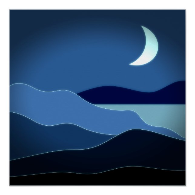 Moon Minimalist Poster (Front)