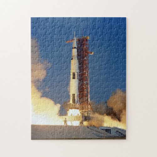 Moon Mission Spacecraft Ground View Jigsaw Puzzle