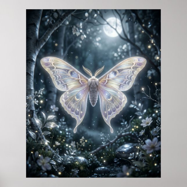 Moon Moth Celestial Night Poster (Front)