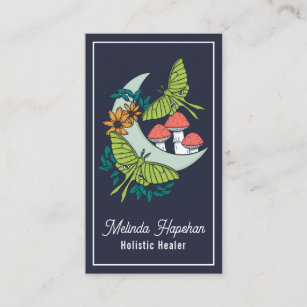 Moon, Moths & Mushrooms Business Card