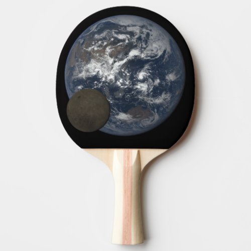 Moon moving in front of earth DSCOVR image Ping Pong Paddle