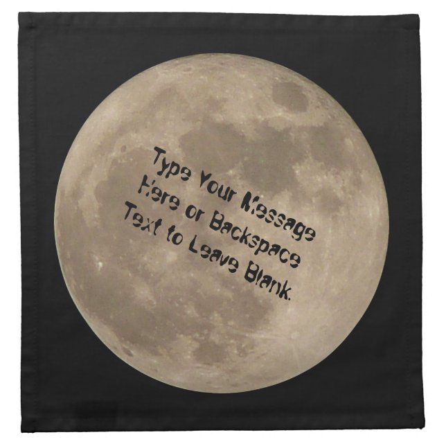 Moon Napkins Customize Full Moon Paper Napkins (Front)