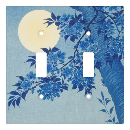 Moon Night Evening Tree Blue Moonlit Light Switch Cover