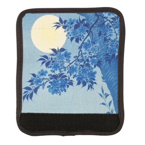 Moon Night Evening Tree Blue Moonlit Luggage Handle Wrap