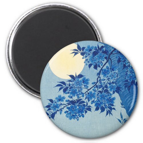 Moon Night Evening Tree Blue Moonlit Magnet