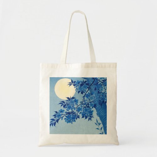 Moon Night Evening Tree Blue Moonlit Tote Bag