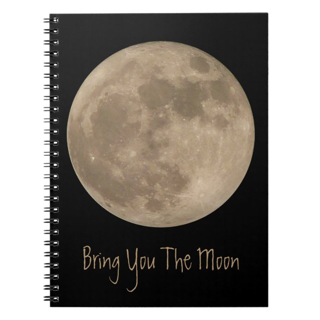 Moon Notebook Custom Full Moon Journal Book Gifts (Front)