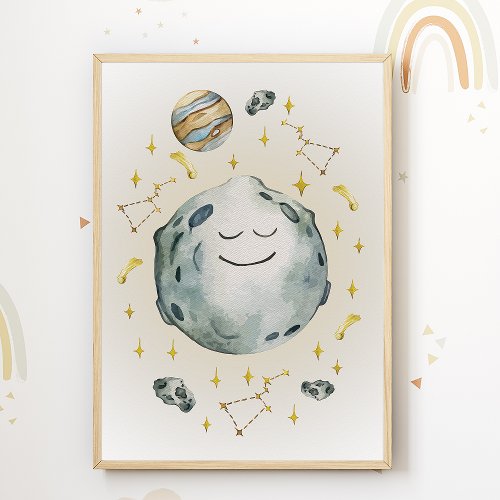 Moon Nursery Poster Print Kids Room Decor