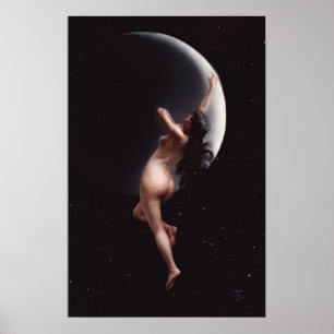 Moon Nymph - Luis Ricardo Falero Poster