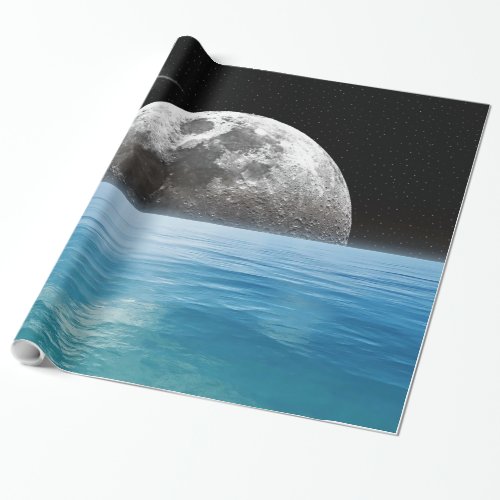 Moon Ocean Wrapping Paper