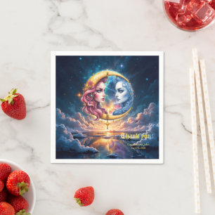 Moon of Eternal Balance – Fire & Water Souls. Napkins