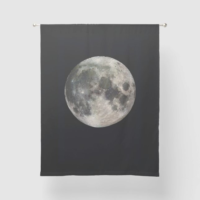 MOON on Black Sheer Curtains (Front)
