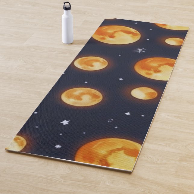 Moon on Fire pattern Yoga Mat (In Situ)