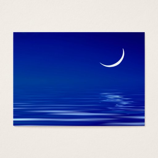 Customizable Moon on the water business card template