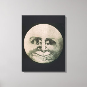 Moon Optical Illusion Canvas Print