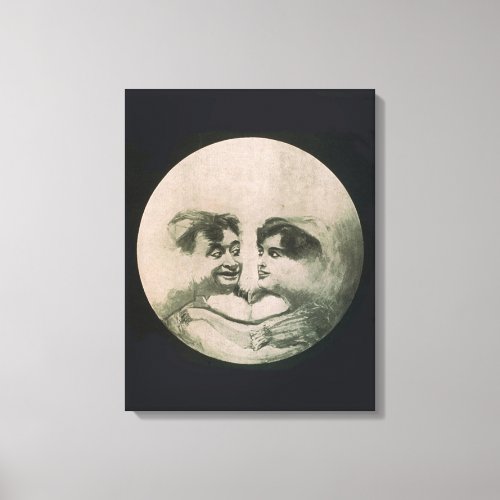 Moon Optical Illusion Canvas Print